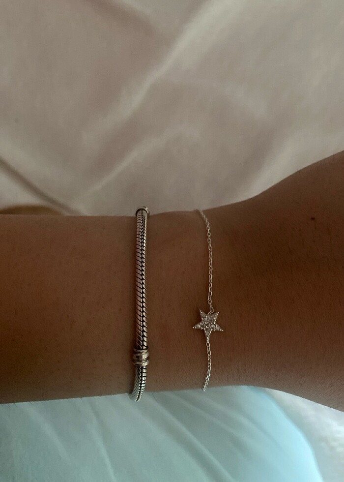 Gümüş yıldız bileklik - Görsel 2