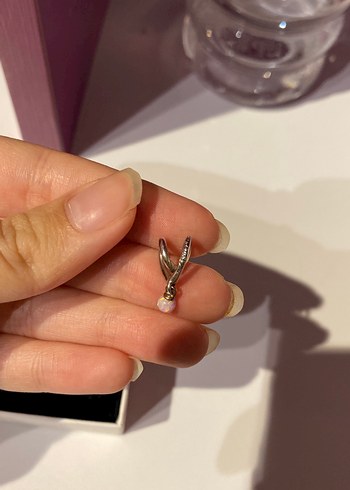 Pembe Boncuklu pandora charm - Görsel 2