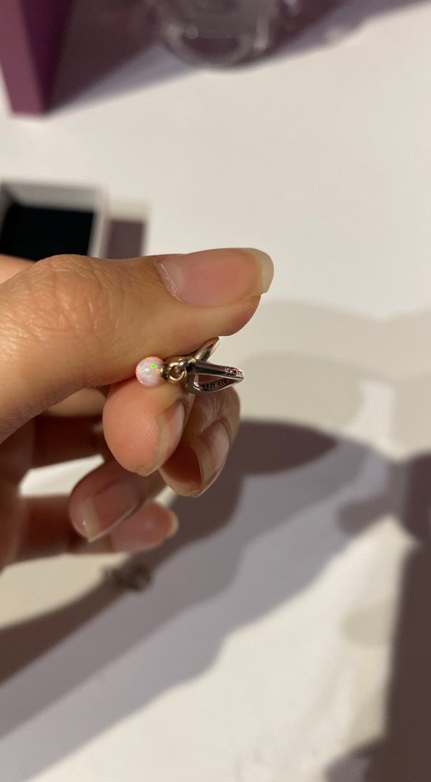 Pembe Boncuklu pandora charm - Görsel 4