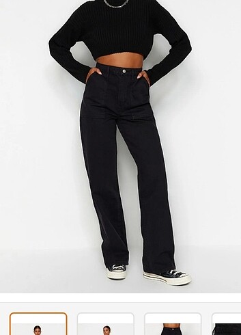 Trendyol & Milla Cep detaylı wideleg kot jean