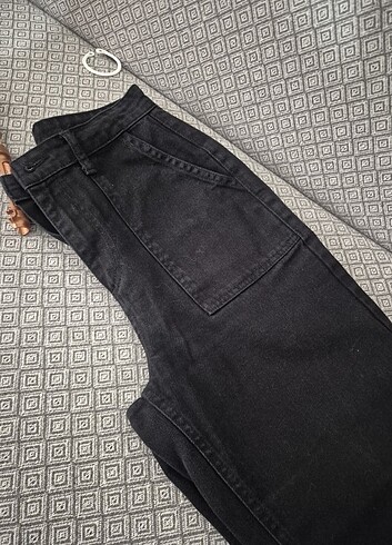 38 Beden Cep detaylı wideleg kot jean