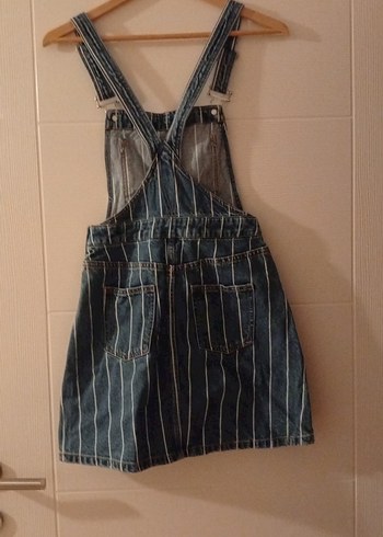 Çizgili Jean Kadın Kısa etek - Görsel 2