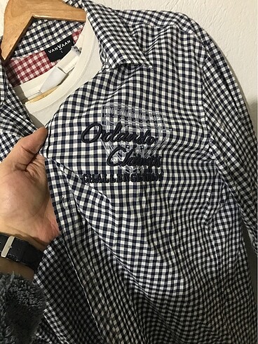 American Vintage Lacivert Kareli Vintage Gömlek