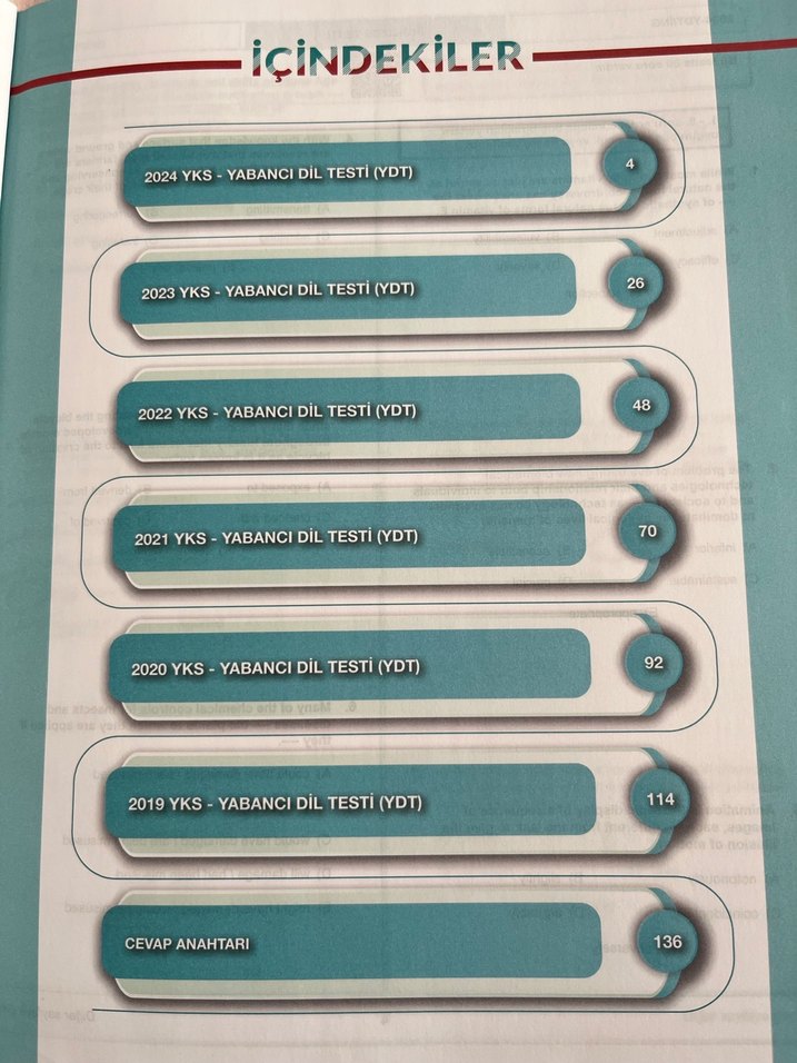 2019-2024 YKS-Dil Son 6 Yılın Sınavları Kitabı - Görsel 2