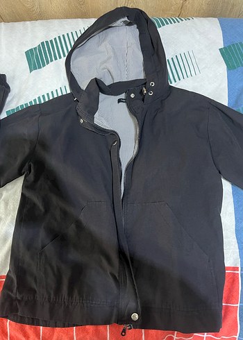 Kapüşonlu Siyah Kadın Spor Ceket - Görsel 2