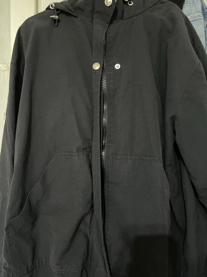 Kapüşonlu Siyah Kadın Spor Ceket - Görsel 4