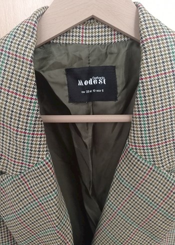 Gri Düğmeli Kadın Blazer Ceket - Görsel 2