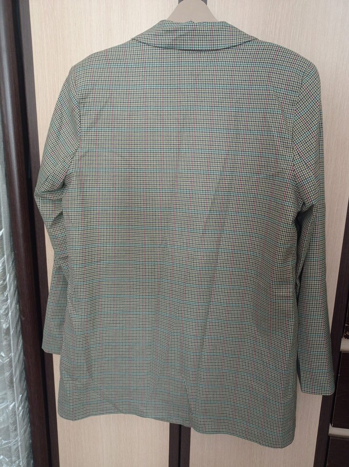 Gri Düğmeli Kadın Blazer Ceket - Görsel 3