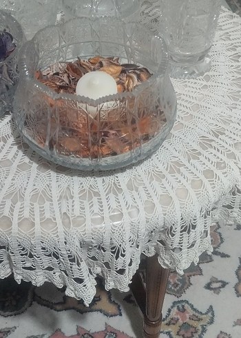 Kesme (kristal) vazo şekerlik meyvalık takım - Görsel 6