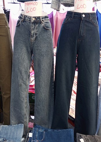 Tie-Dye Salaş Kadın Midi Kot Pantolon