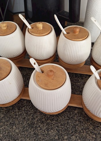 Beyaz Seramik Baharatlık Seti - Görsel 5