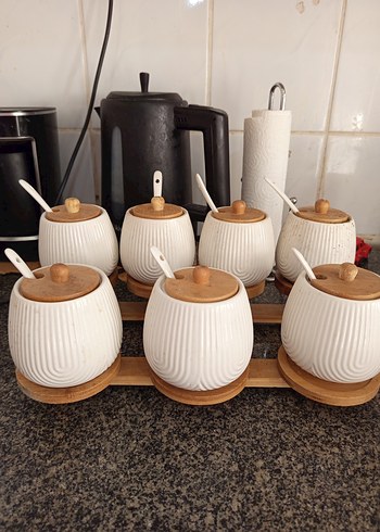 Beyaz Seramik Baharatlık Seti - Görsel 2