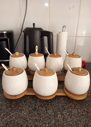 Beyaz Seramik Baharatlık Seti - Görsel 6