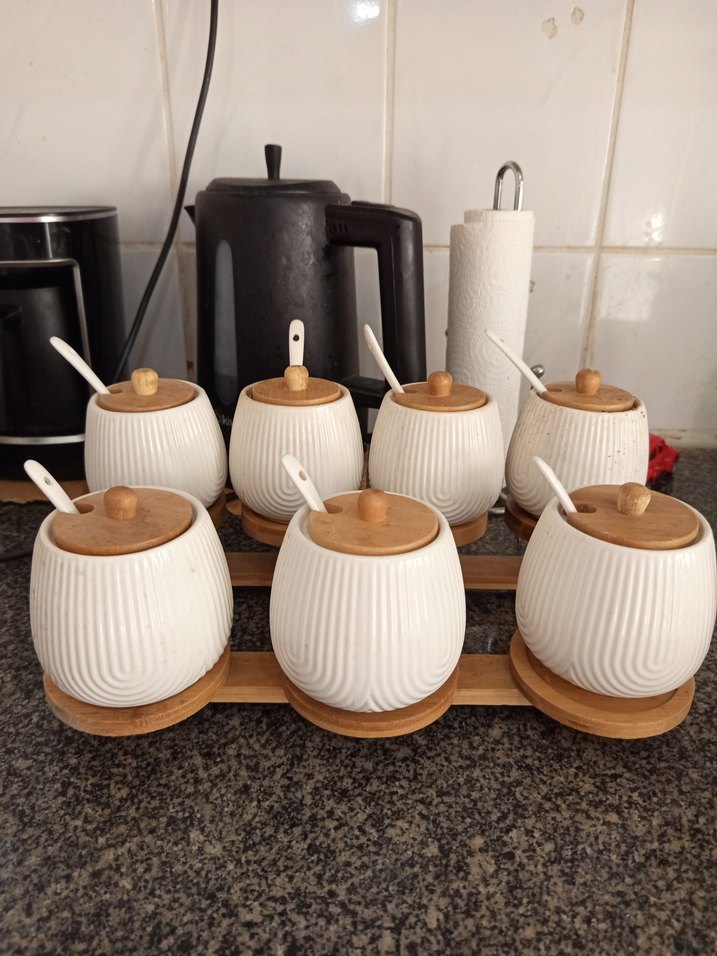 Beyaz Seramik Baharatlık Seti - Görsel 3