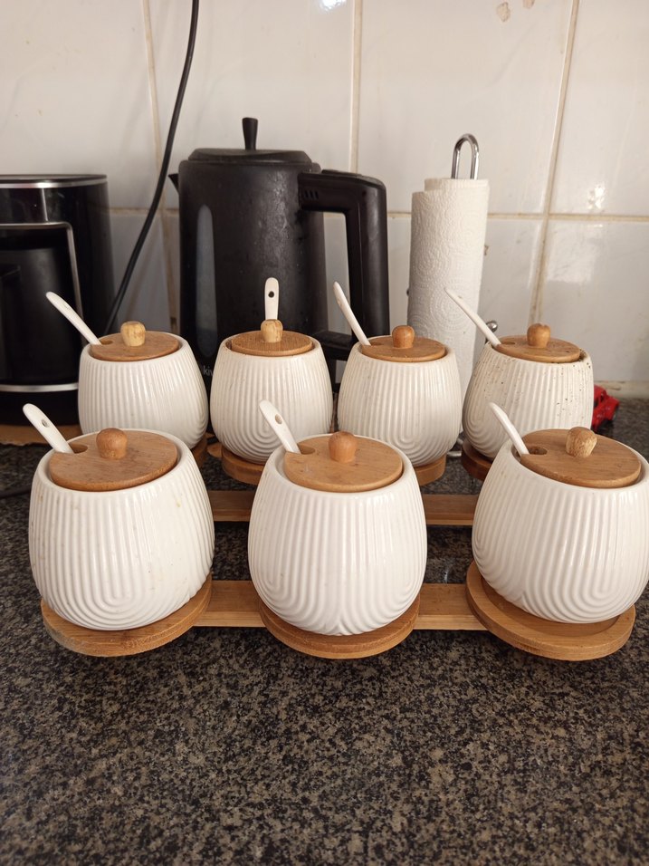 Beyaz Seramik Baharatlık Seti - Görsel 2