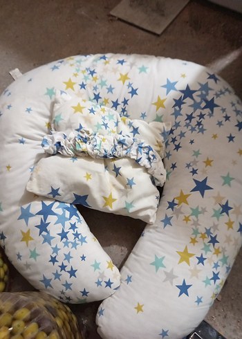 Mavi Yıldız Desenli Hamile Emzirme Yastığı - Görsel 2