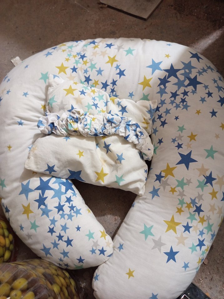 Mavi Yıldız Desenli Hamile Emzirme Yastığı - Görsel 3