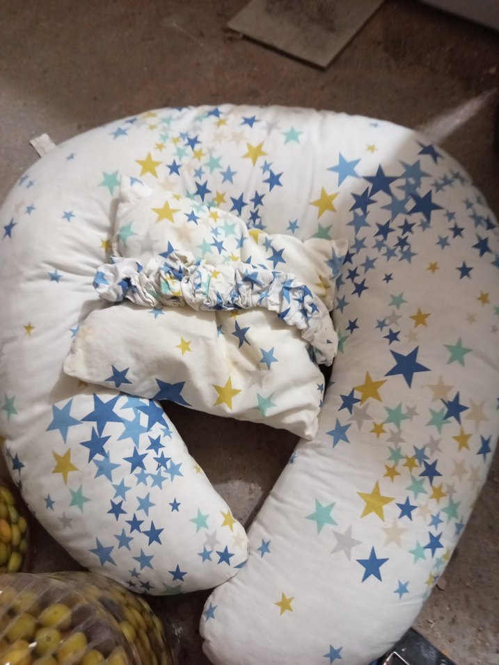 Mavi Yıldız Desenli Hamile Emzirme Yastığı - Görsel 2