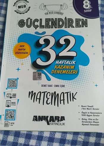8. Sınıf Matematik 32 Haftalık Kazanım Denemeleri