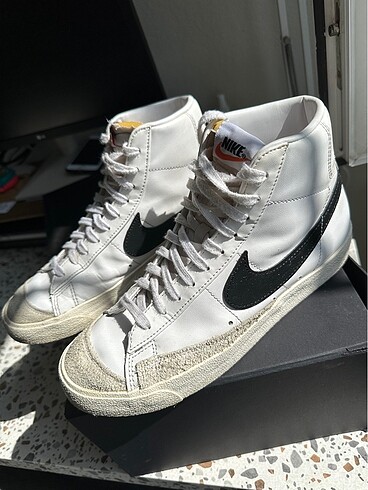 40 Beden beyaz Renk Orjinal Nike Blazer Mid Sneaker