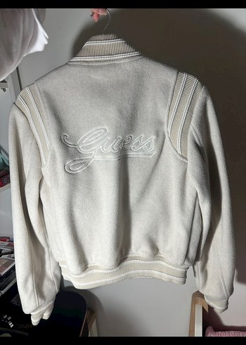 Düğmeli Beyaz Kadın Street Wear Ceket - Görsel 2