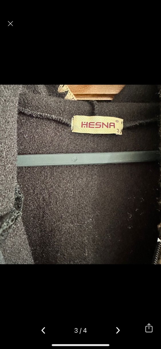 Nakışlı Siyah Uzun Kadın Kaban - Görsel 3