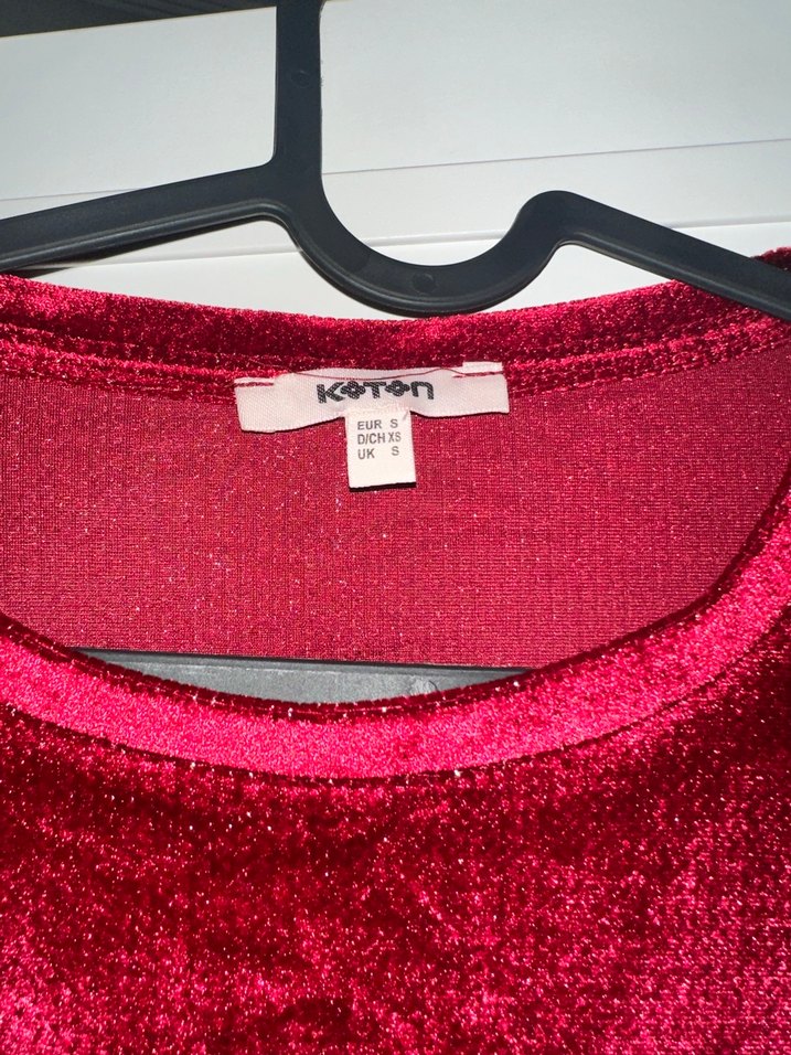 koton kadife parlak kumas elbise - Görsel 3