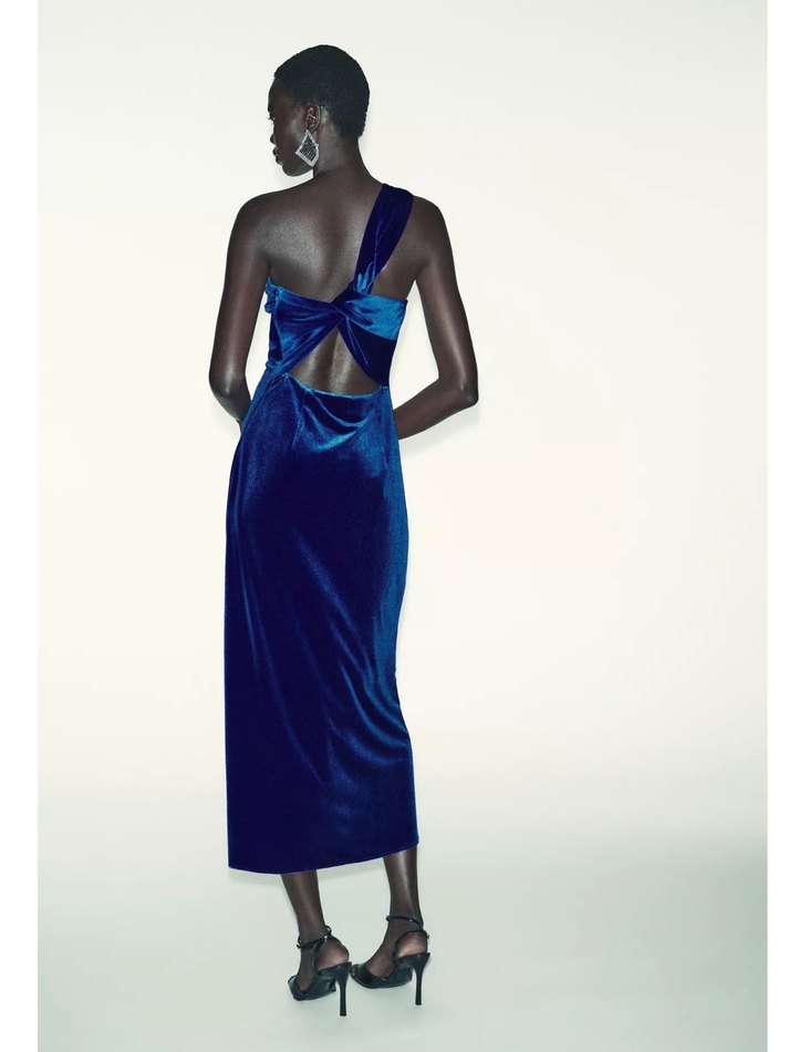 zara kadife elbise - Görsel 2