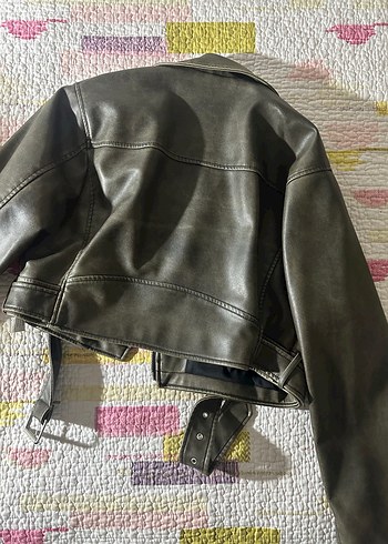 zara deri ceket - Görsel 4