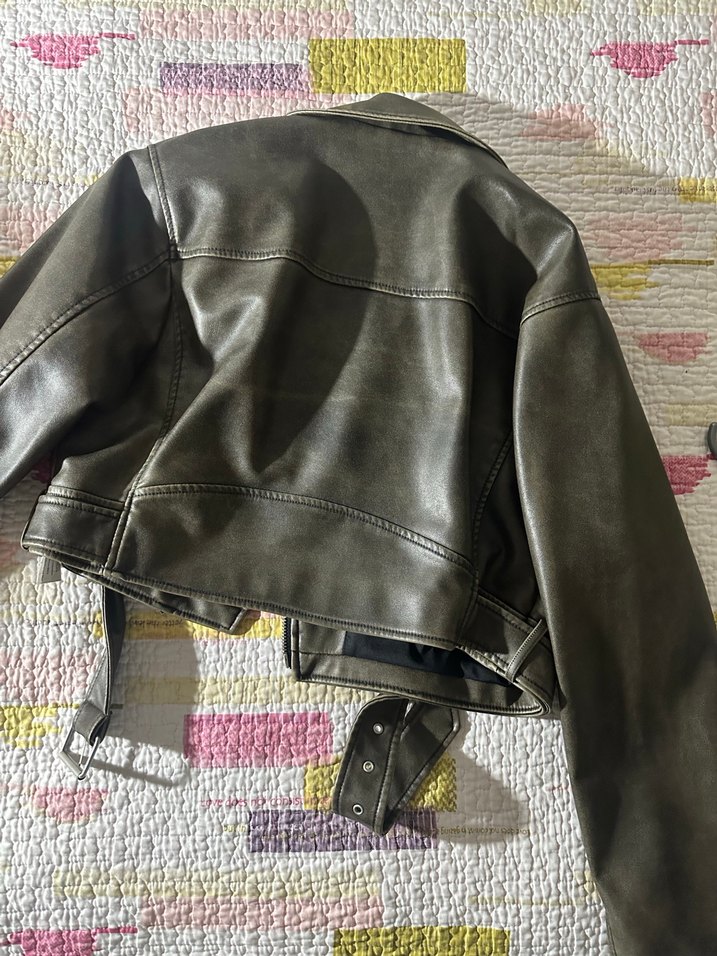 zara deri ceket - Görsel 4