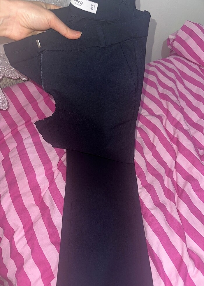 Mango lacivert kumaş pantolon - Görsel 3