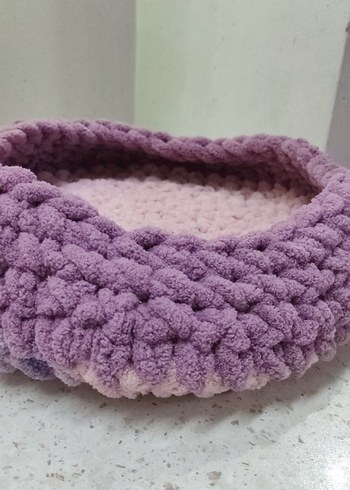 Yuvarlak Örme kedi yatağı - Görsel 3