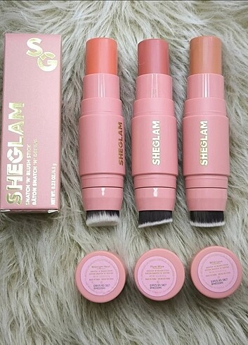 sheglam ithal çift taraflı stick allık+fırça