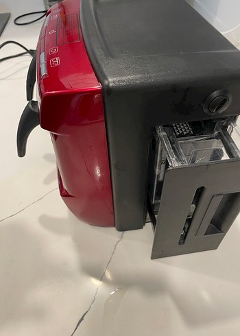 Koyu Kırmızı Çift Kapaklı Kahve Makinesi - Görsel 4