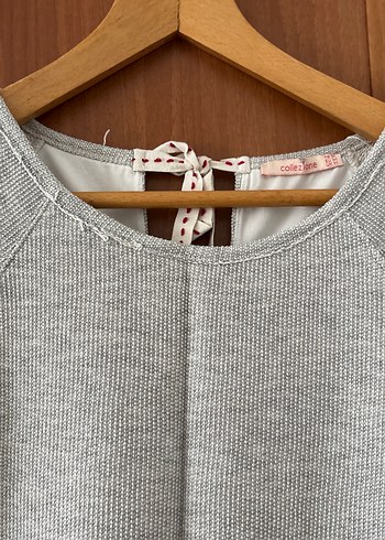 Dantelli Gri  Kısa Kollu Tişört - Görsel 3