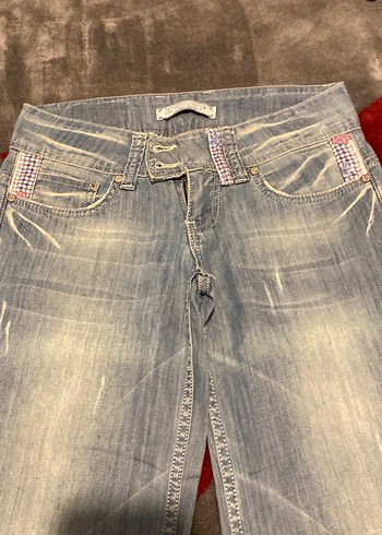 Diğer Gri Kadın Bol Kesim Denim Pantolon