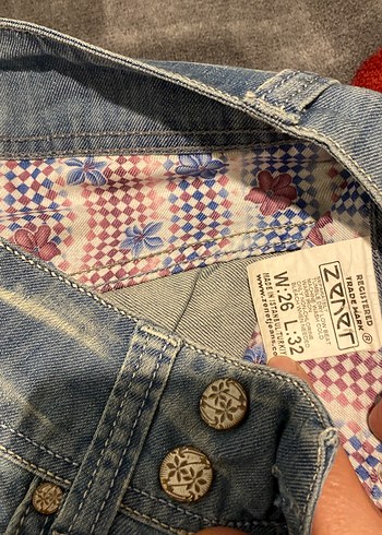 26 Beden Gri Kadın Bol Kesim Denim Pantolon