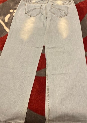s Beden gri Renk Gri Bol Kesim Midi Denim Kadın Jean