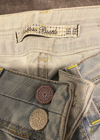 s Beden Gri Bol Kesim Midi Denim Kadın Jean