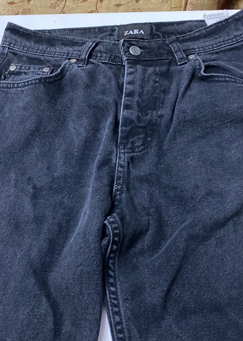 Siyah Düğmeli erkek Denim Pantolon - Görsel 2