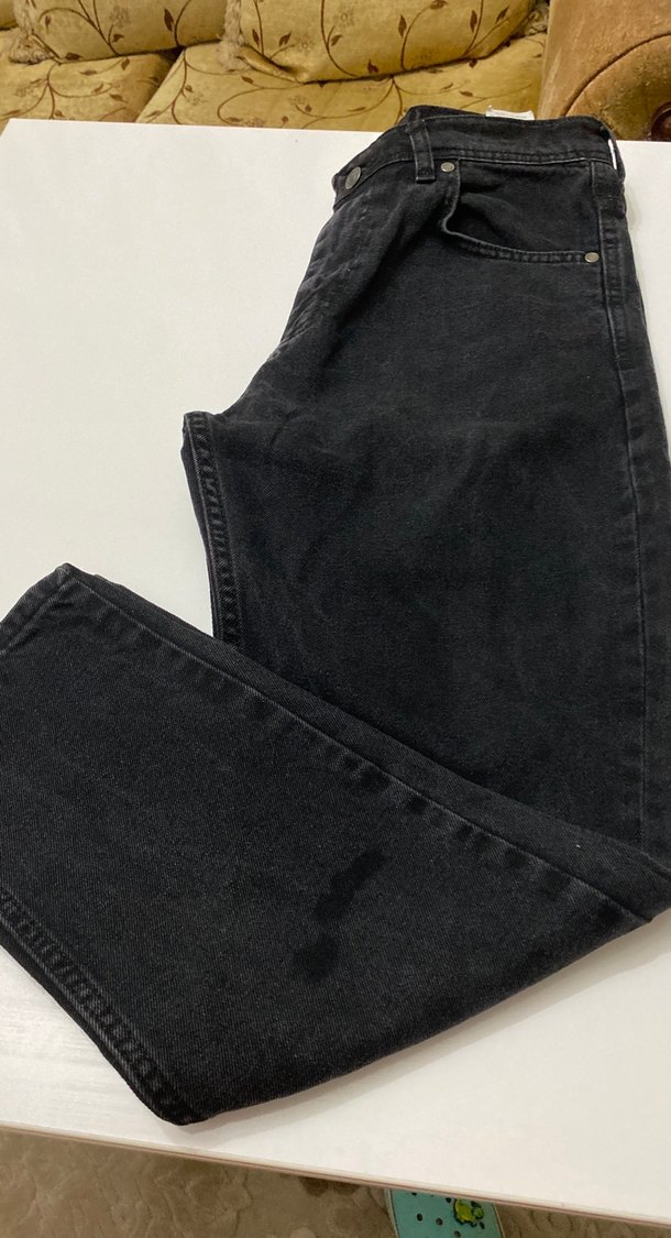 Siyah Düğmeli erkek Denim Pantolon - Görsel 4