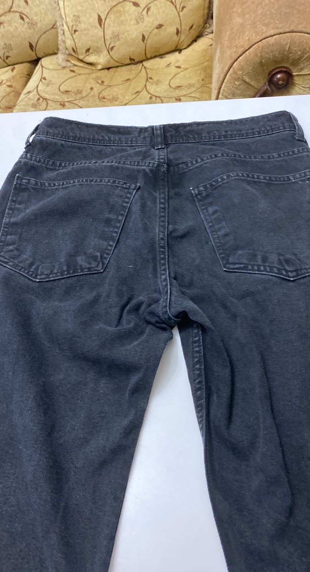 Siyah Düğmeli erkek Denim Pantolon - Görsel 3