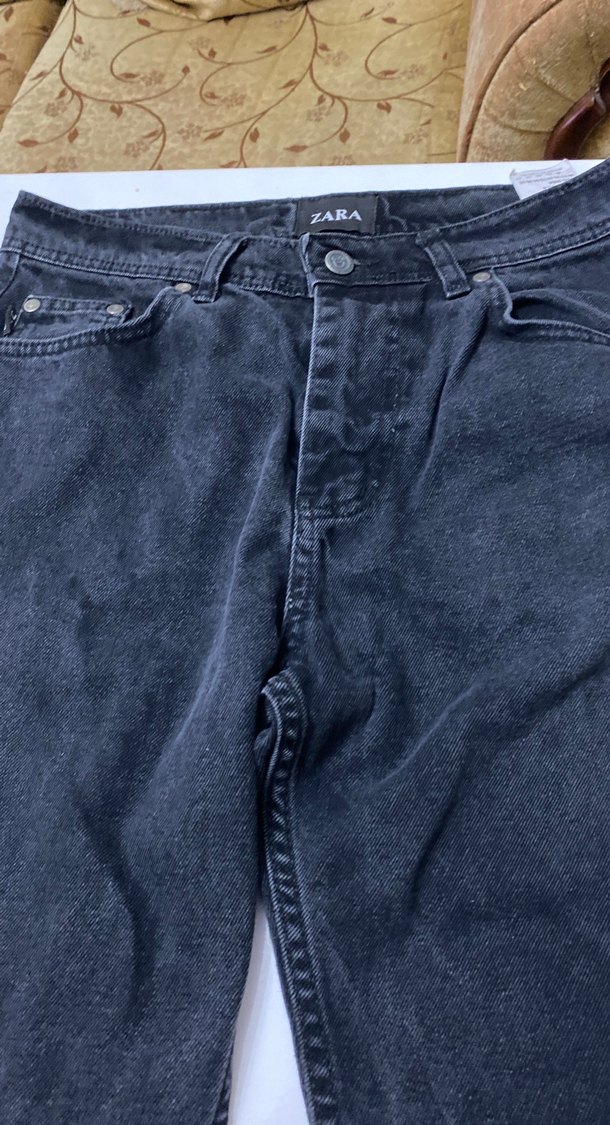 Siyah Düğmeli erkek Denim Pantolon - Görsel 2