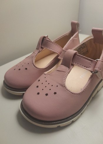 Kız Çocuk Pembe Tokalı Babet Ayakkabı