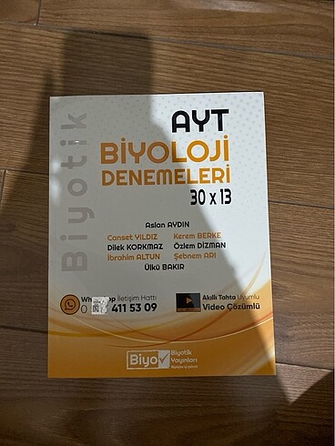 AYT BİYOLOJİ DENEME