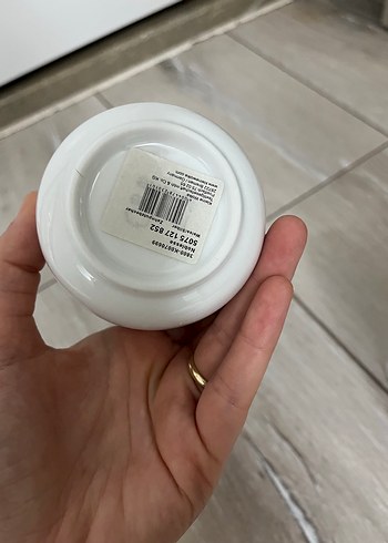 Beden beyaz Renk Gri Kenarlı Beyaz Seramik Kupa