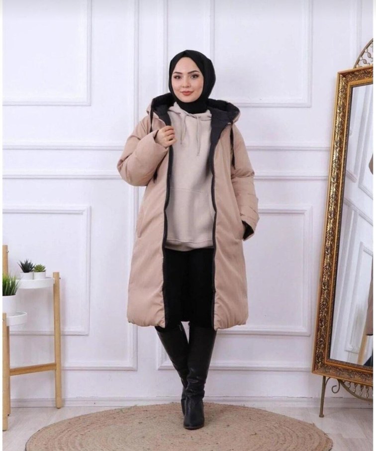 Çift Taraflı Şişme Kış Montu - Görsel 2