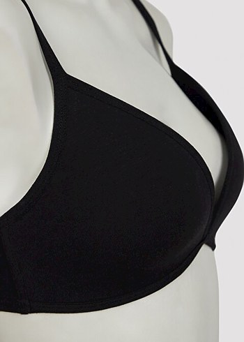 Siyah Minimalist Üçgen Sütyen 80A beden - Görsel 5