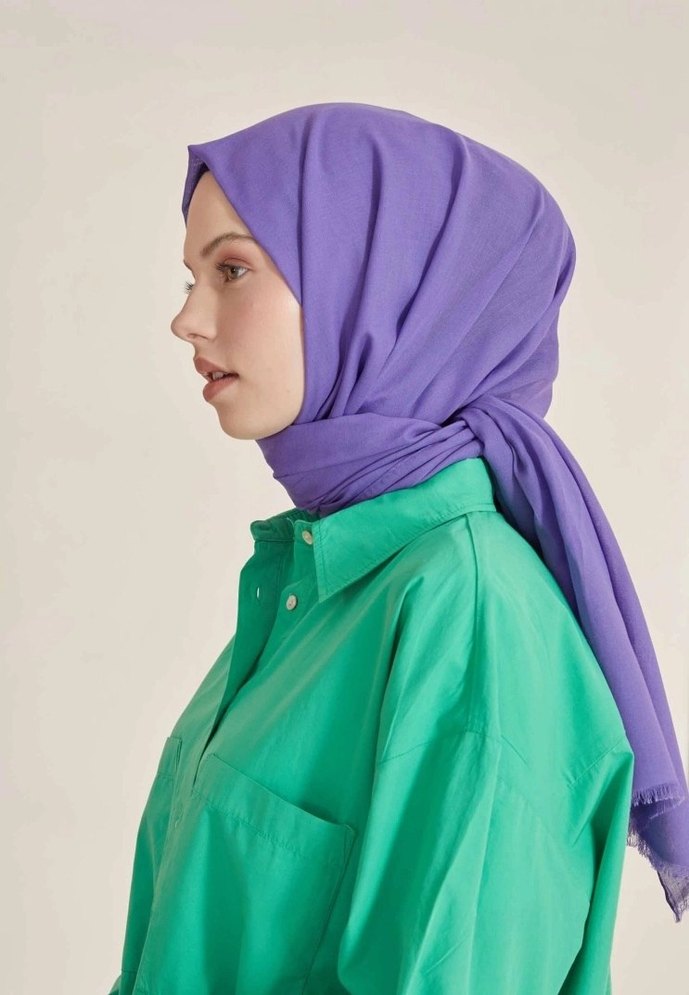 İNCE PAMUK VUAL SAL AMETİST FRESHSCARFS - Görsel 4