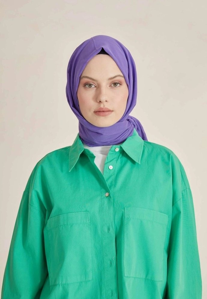 İNCE PAMUK VUAL SAL AMETİST FRESHSCARFS - Görsel 3